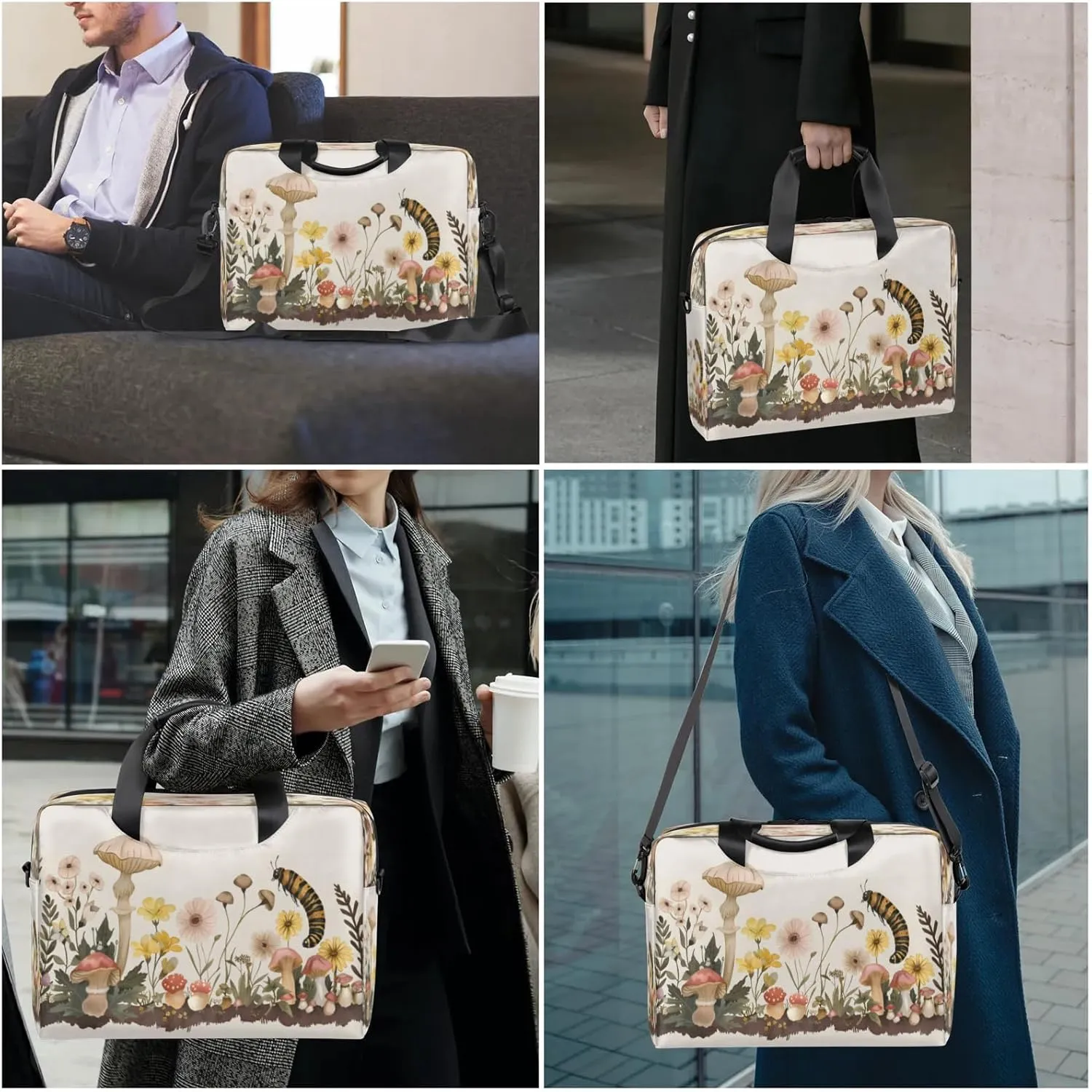 Laptop Shoulder Bag Compatible with Handle, Messenger Shoulder Case for Laptop or Tablet, Laptop Carrying Case