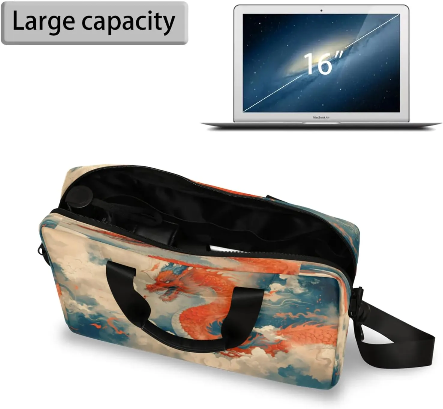 Laptop Shoulder Bag Compatible with Handle, Messenger Shoulder Case for Laptop or Tablet, Laptop Carrying Case