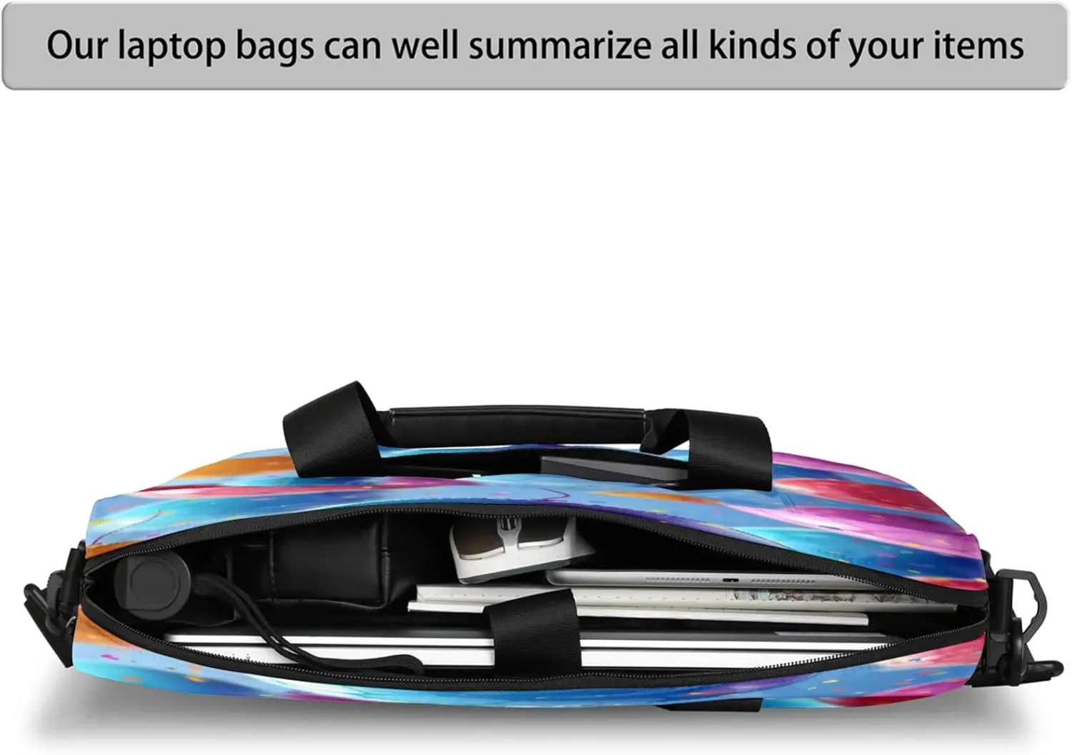 Laptop Shoulder Bag Compatible with Handle, Messenger Shoulder Case for Laptop or Tablet, Laptop Carrying Case