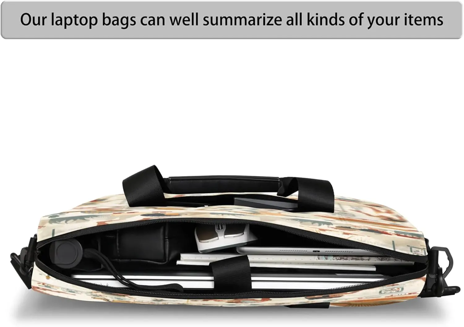 Laptop Shoulder Bag Compatible with Handle, Messenger Shoulder Case for Laptop or Tablet, Laptop Carrying Case