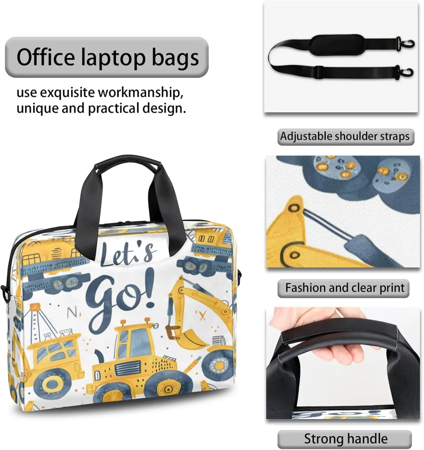 Laptop Shoulder Bag Compatible with Handle, Messenger Shoulder Case for Tablet, Laptop Carrying Case