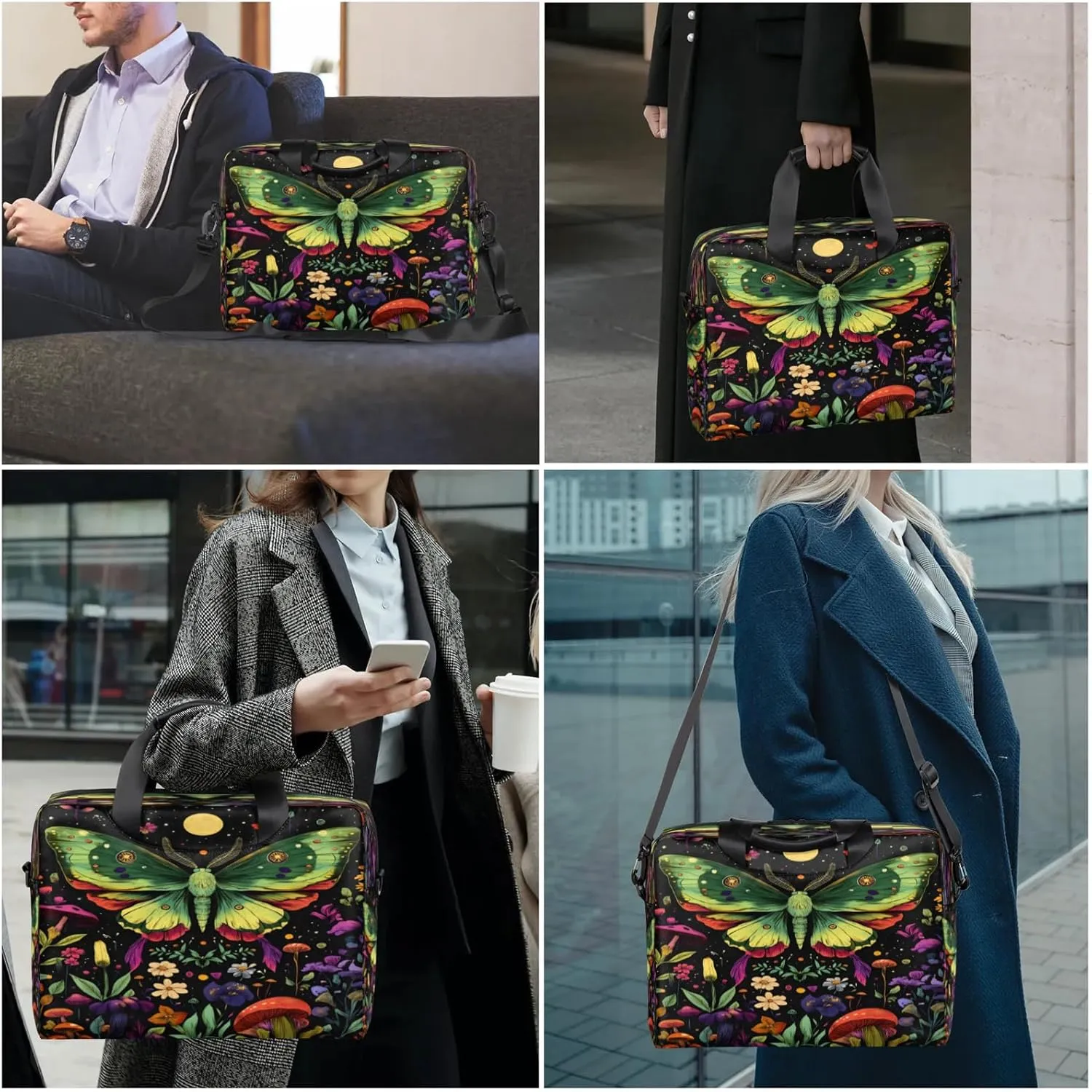 Laptop Shoulder Bag Compatible with Handle, Messenger Shoulder Case for Tablet, Laptop Carrying Case
