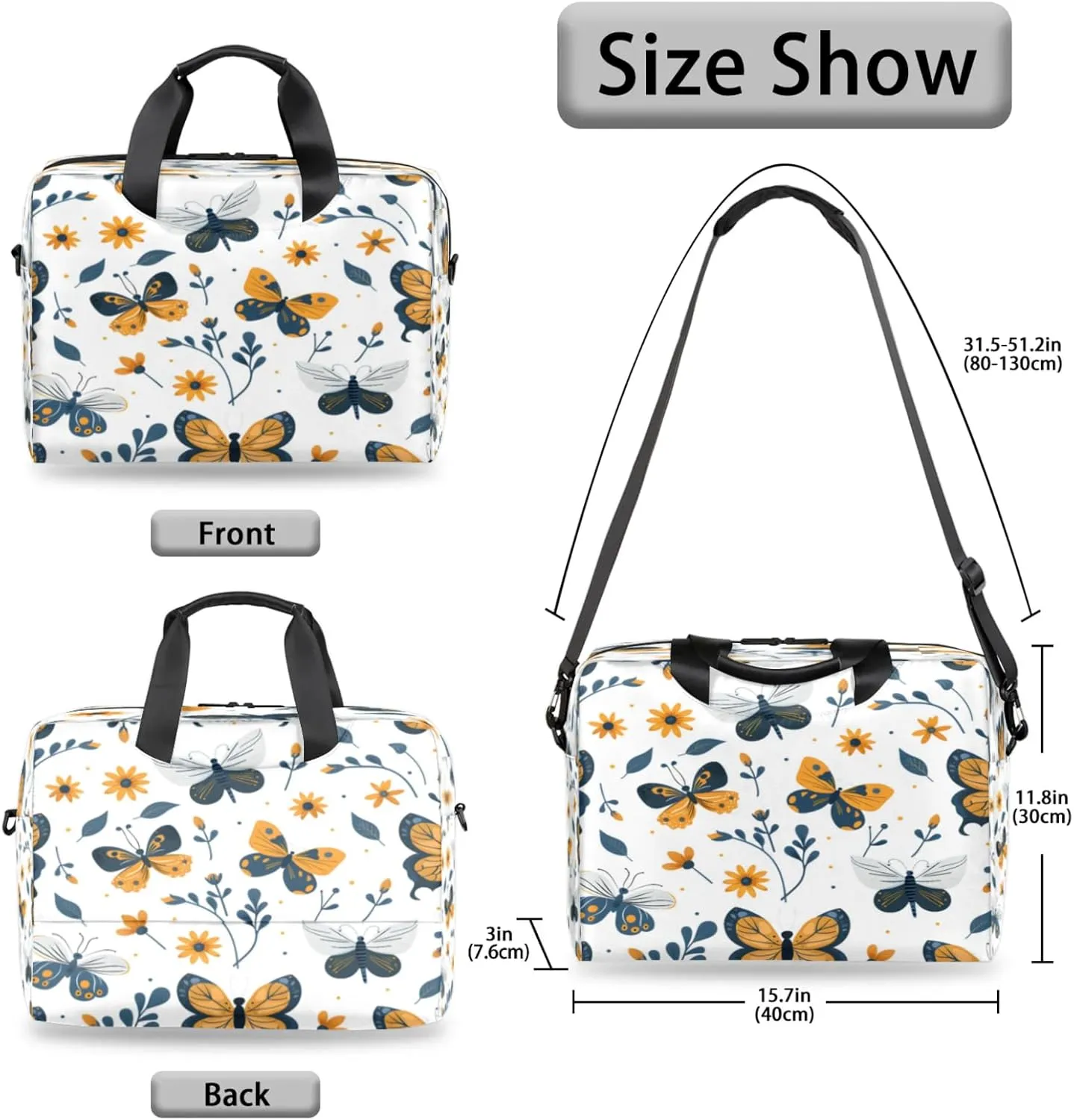 Laptop Shoulder Bag Compatible with Handle, Messenger Shoulder Case for Tablet, Laptop Carrying Case