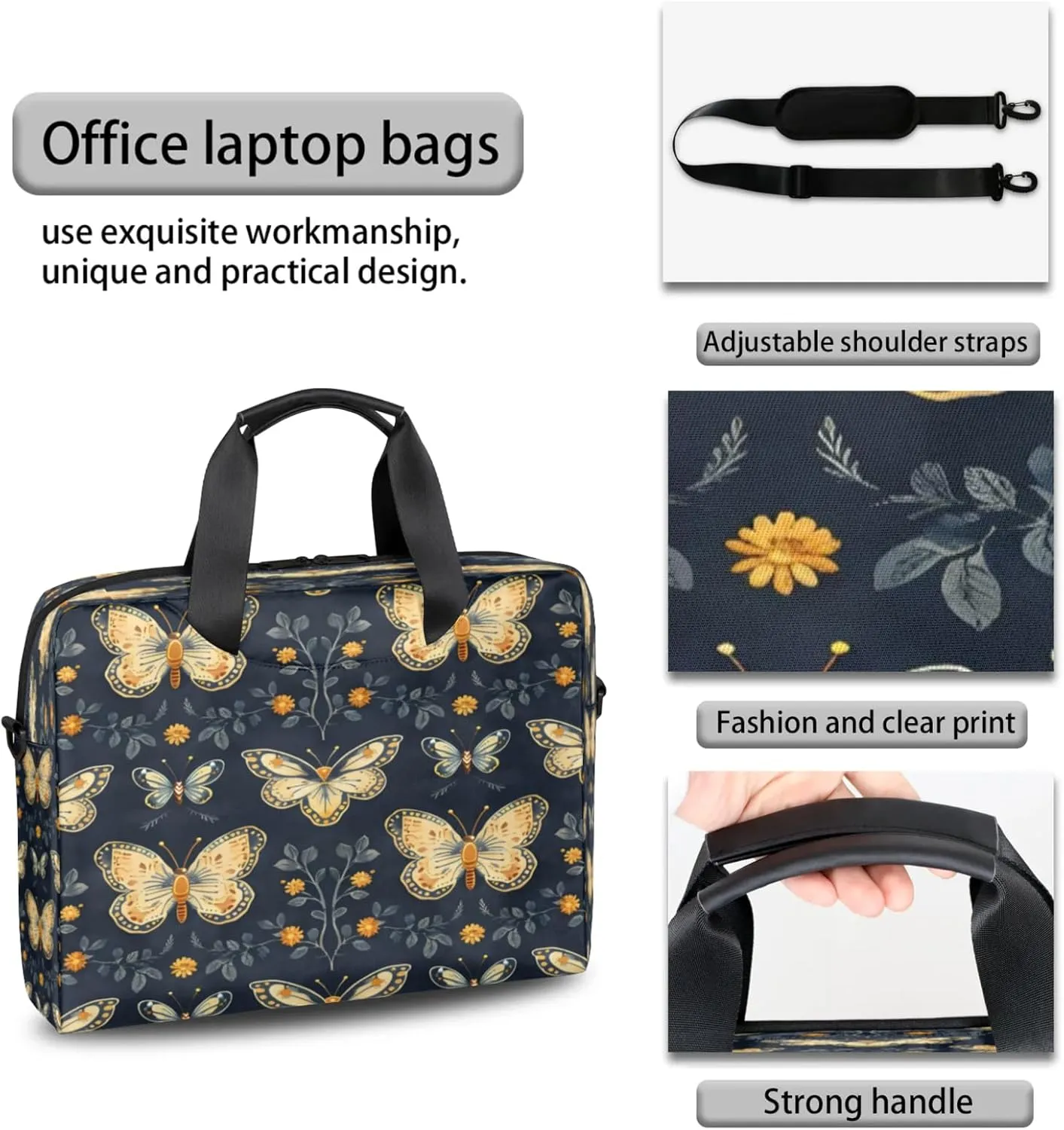 Laptop Shoulder Bag Compatible with Handle, Messenger Shoulder Case for Tablet, Laptop Carrying Case
