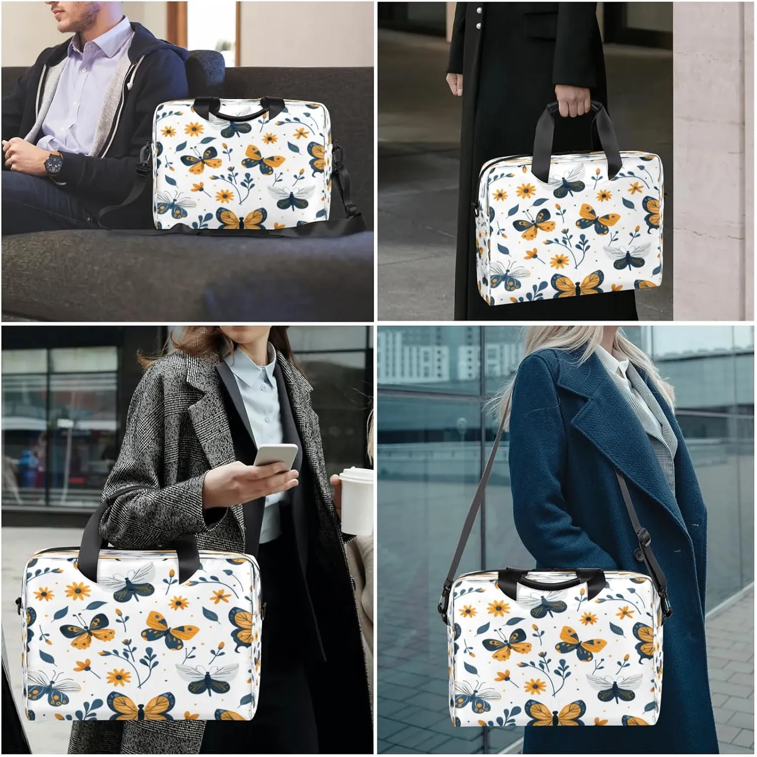 Laptop Shoulder Bag Compatible with Handle, Messenger Shoulder Case for Tablet, Laptop Carrying Case