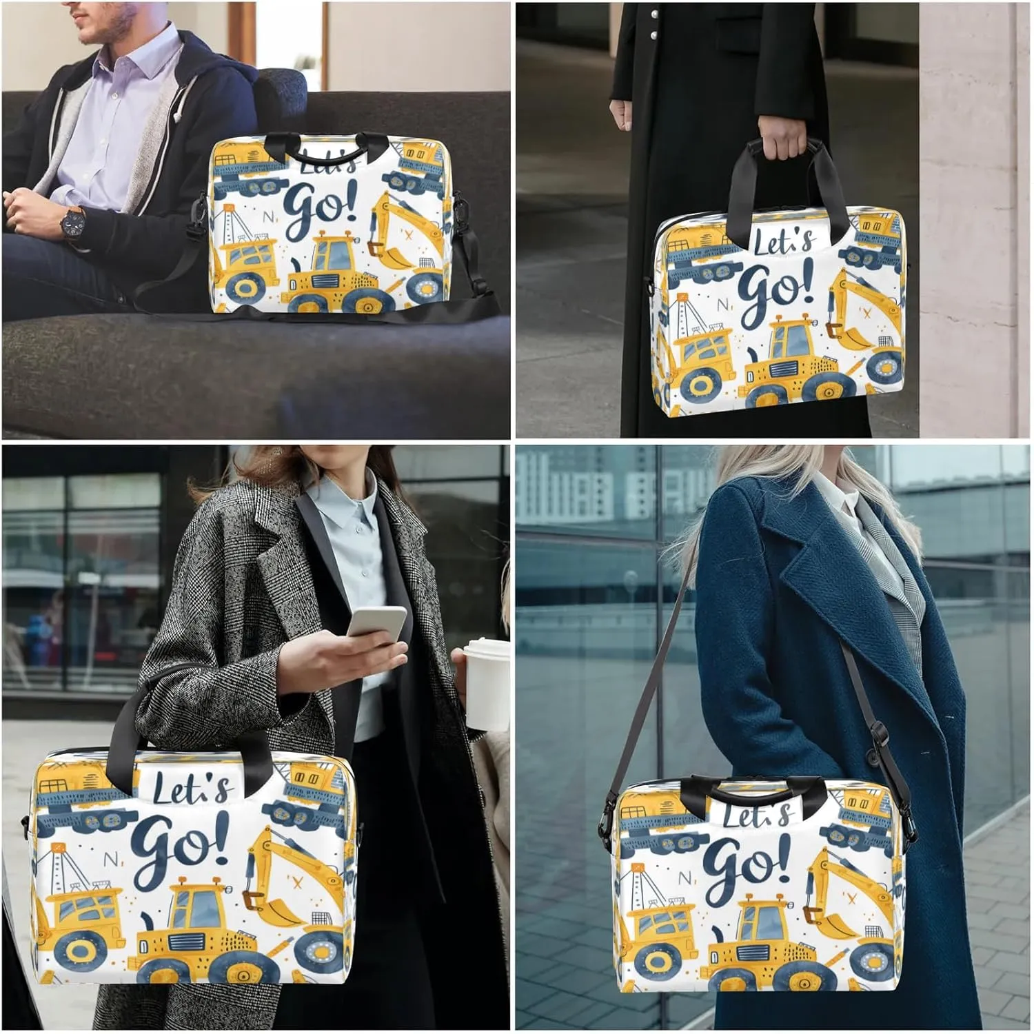 Laptop Shoulder Bag Compatible with Handle, Messenger Shoulder Case for Tablet, Laptop Carrying Case