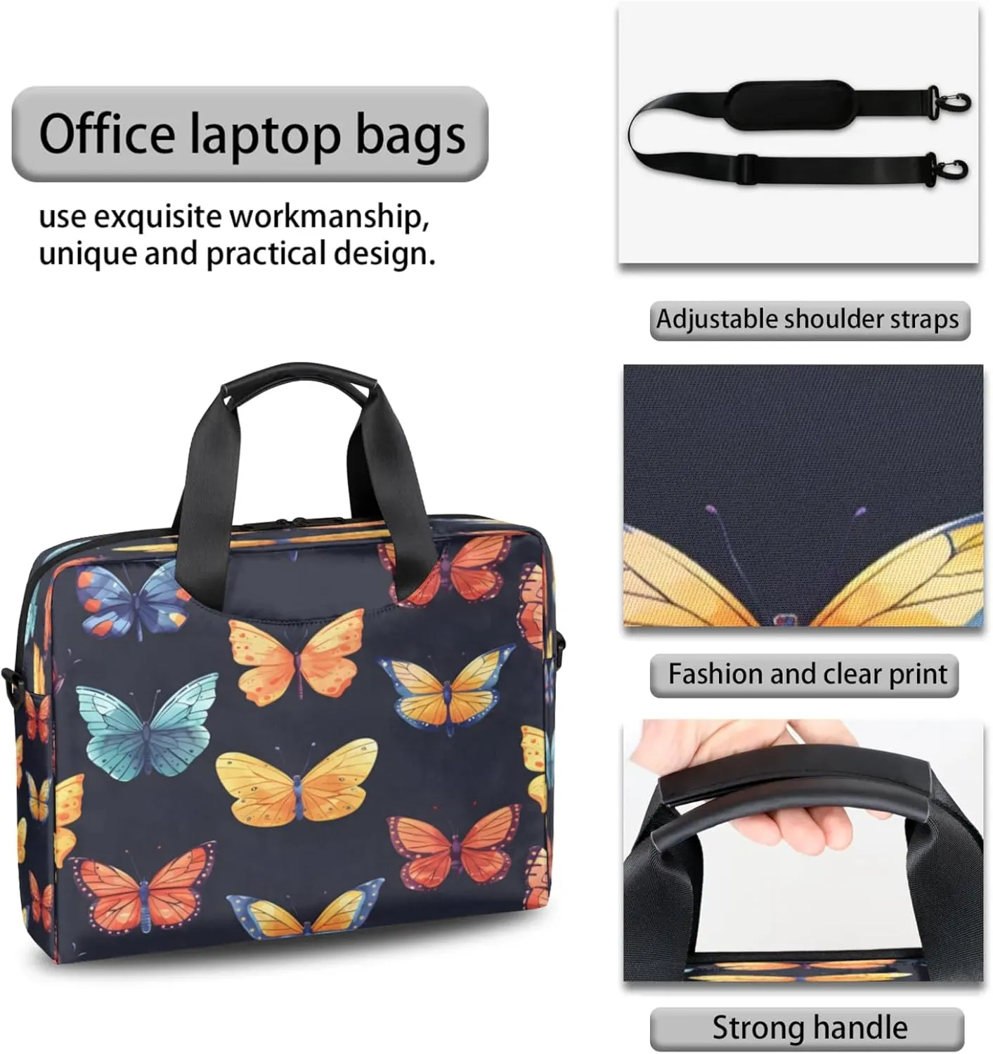 Laptop Shoulder Bag Compatible with Handle, Messenger Shoulder Case for Tablet, Laptop Carrying Case