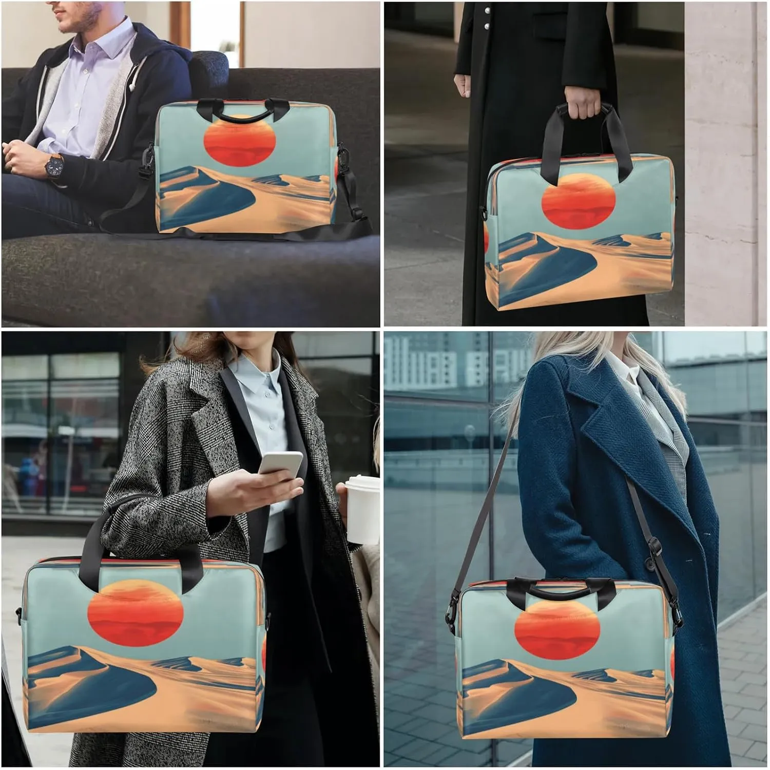 Laptop Shoulder Bag Compatible with Handle, Messenger Shoulder Case for Tablet, Laptop Carrying Case