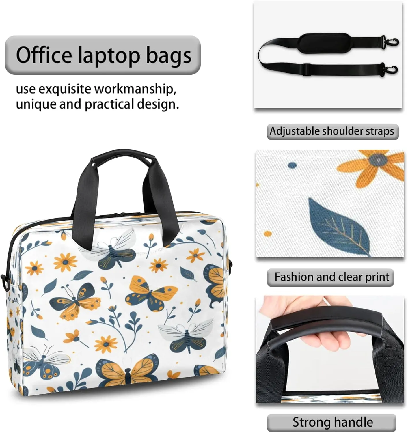 Laptop Shoulder Bag Compatible with Handle, Messenger Shoulder Case for Tablet, Laptop Carrying Case