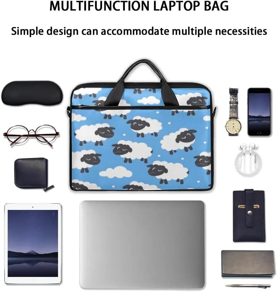 Laptop Shoulder Bag Computer Bag 13-15 Inches Laptop Carrying Case with Shoulder Strap for Women Men