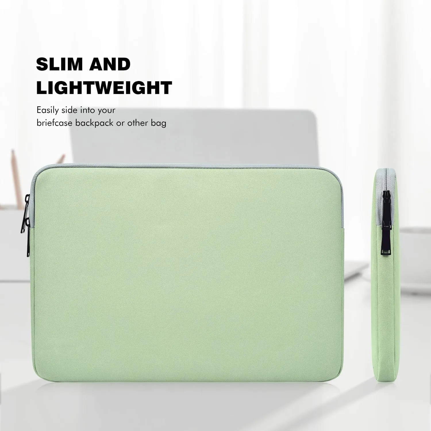 Laptop Sleeve 14 Inch Laptop Case Computer Bag for HP Lenovo Acer Dell Chromebook 14,15 inch MacBook Air M3 A3114 M2 A2941 2024-2023, Green