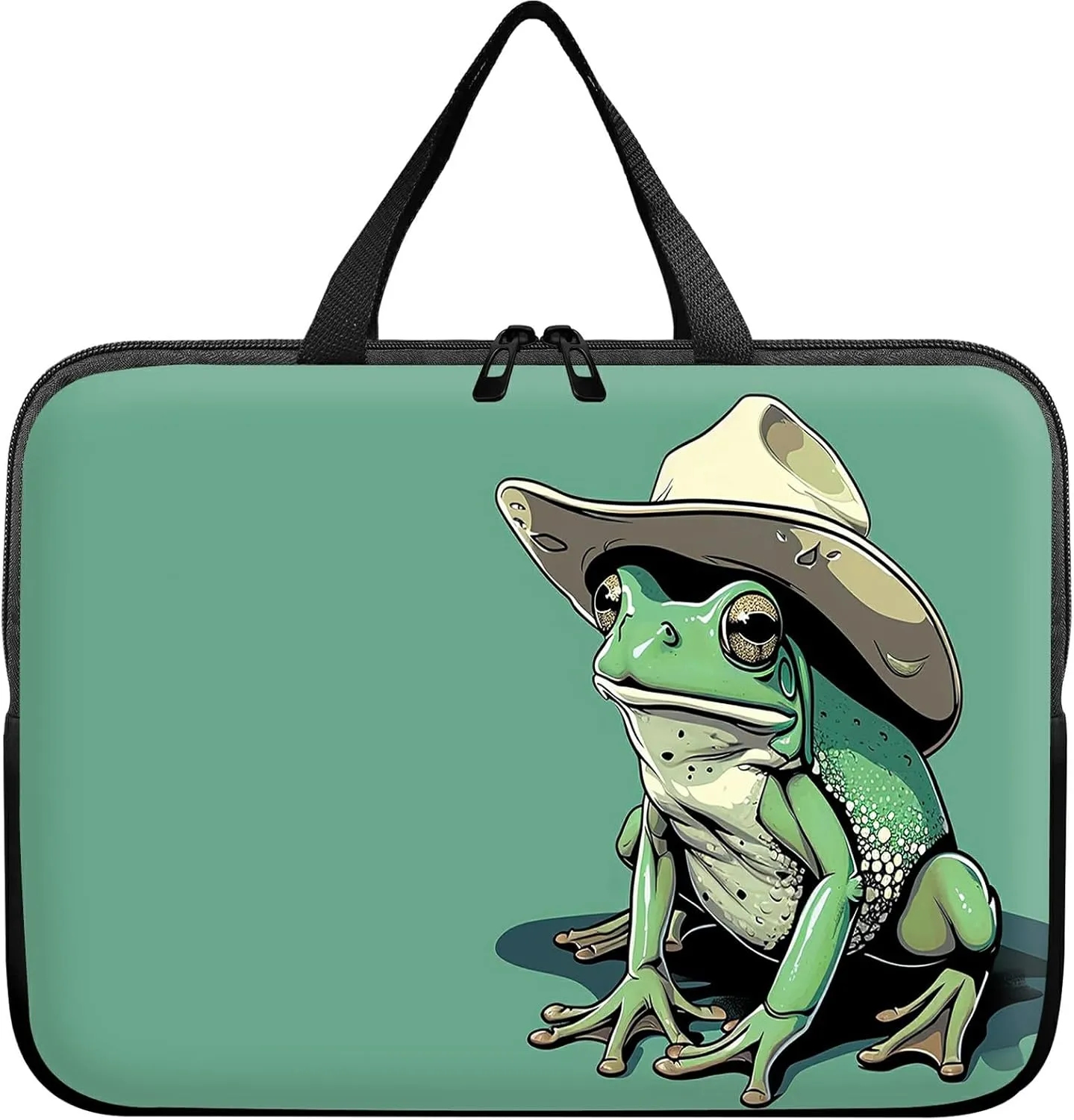 Laptop Sleeve Case Bag 15 inch, Green Frog Slim Carrying Case Durable Handbag Travel Laptop Bag for 15 inch MacBook Air M3/M2/15 Pro/Surface Laptop 7/6/5/4/3/ Dell XPS 15 Plus