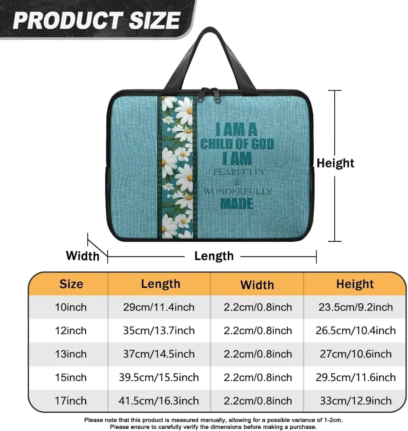 Laptop Sleeve Case Travel Laptop Bag with Handle Waterproof Carrying Briefcase Women Large Capacity Tablet Bag