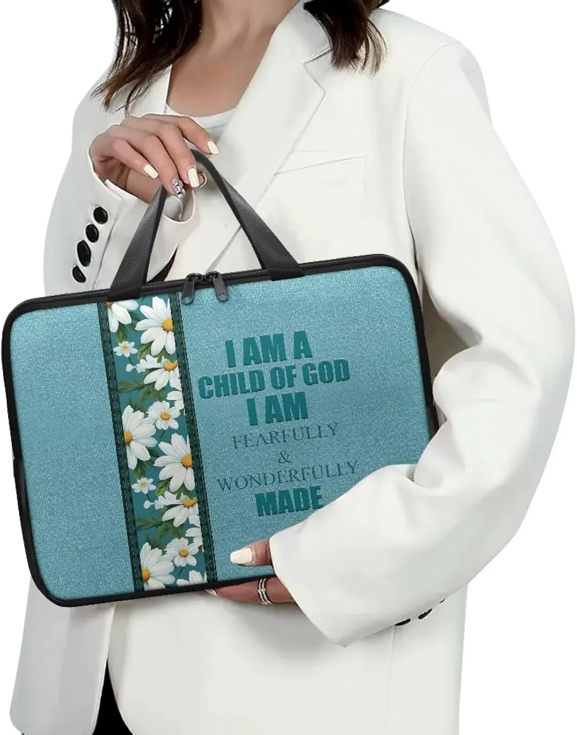 Laptop Sleeve Case Travel Laptop Bag with Handle Waterproof Carrying Briefcase Women Large Capacity Tablet Bag