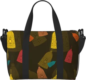 Laptop Tote Bag for Women Work - Light Bulb Pattern vintageB Gym Bag for Women Men, Crossbody Travel Bags for Women Men Carry On, Weekender Bags for Women Travel