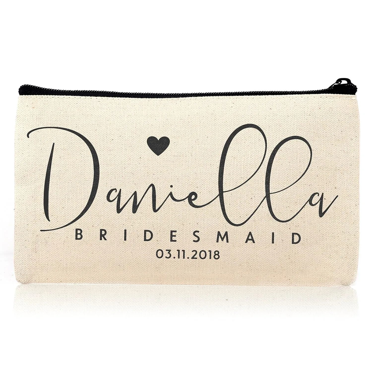 Lara Laser Works Personalized Cosmetic Bag Travel Makeup Pouch Wedding Bridal Party | DSG#10 | set of 3