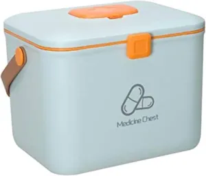 Large Capacity Household First Aid Kit, Multi-Layer Medicine Box with Lockable Lid, Portable Medicine Chest for Home, Office, Travel & Medical Facilities