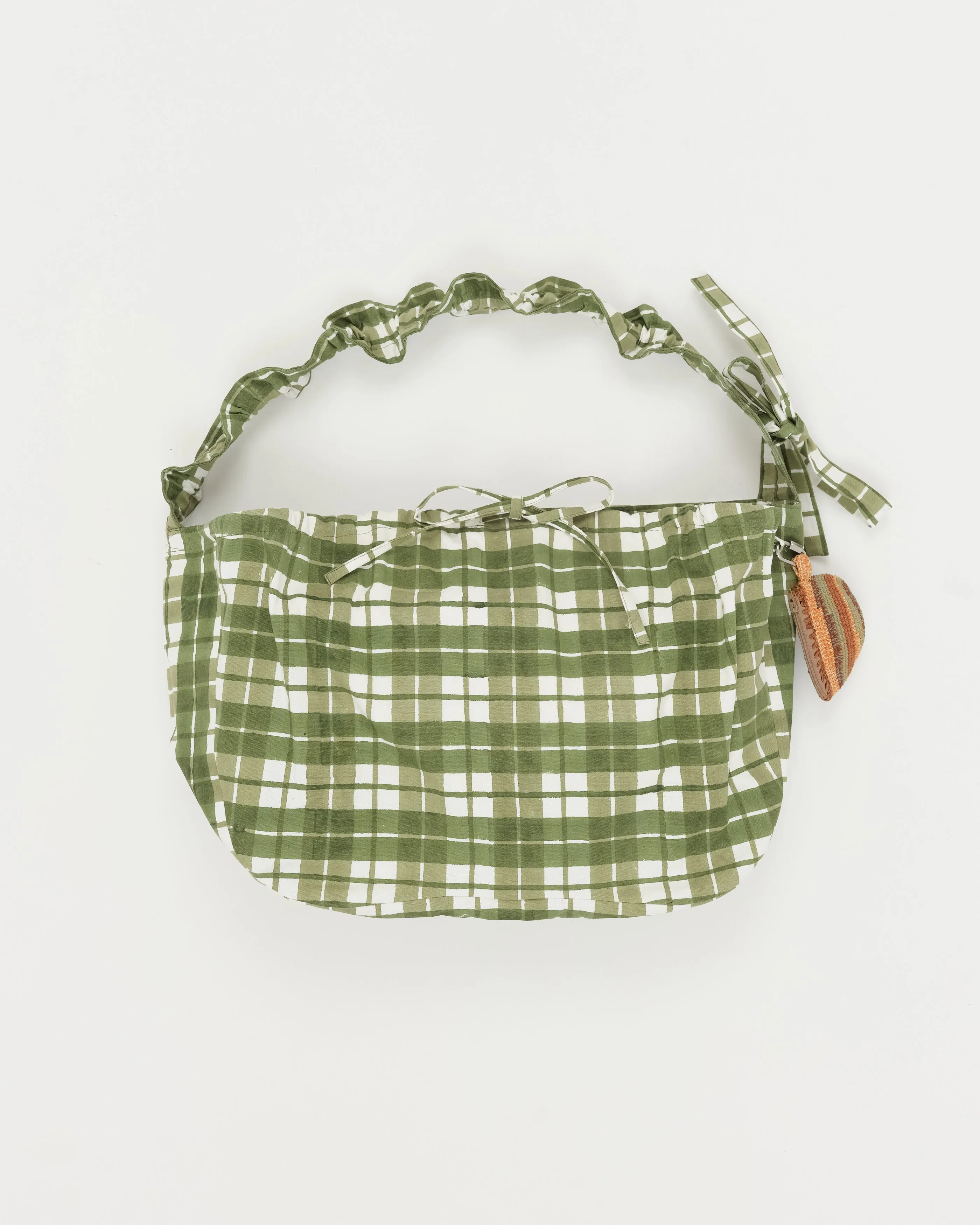 Large Drawstring Port-All - Olive Check