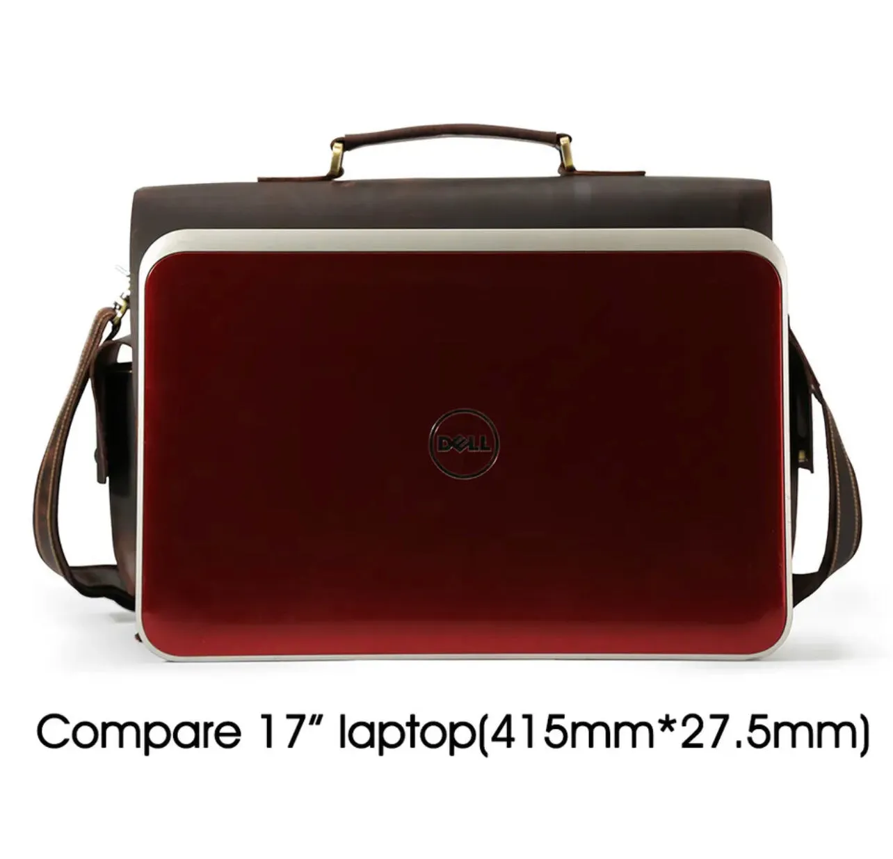 Leather Briefcase Shoulder Bag Handbag 17” Laptop bag Messangers Crossbody