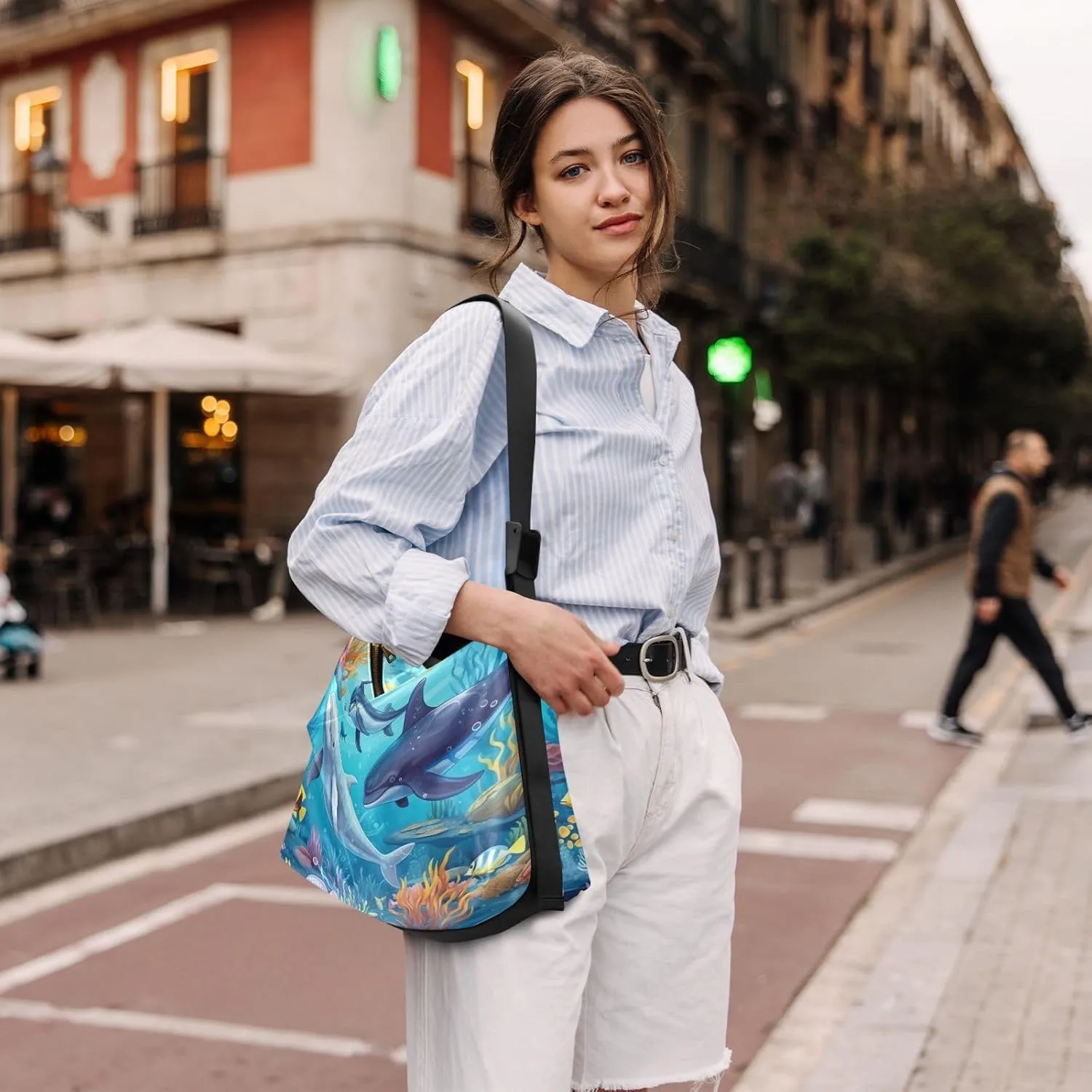 Leather Crossbody Bag for Women,Leather Crossbody Purse Leather Tote Bag Lady Shoulder Bag