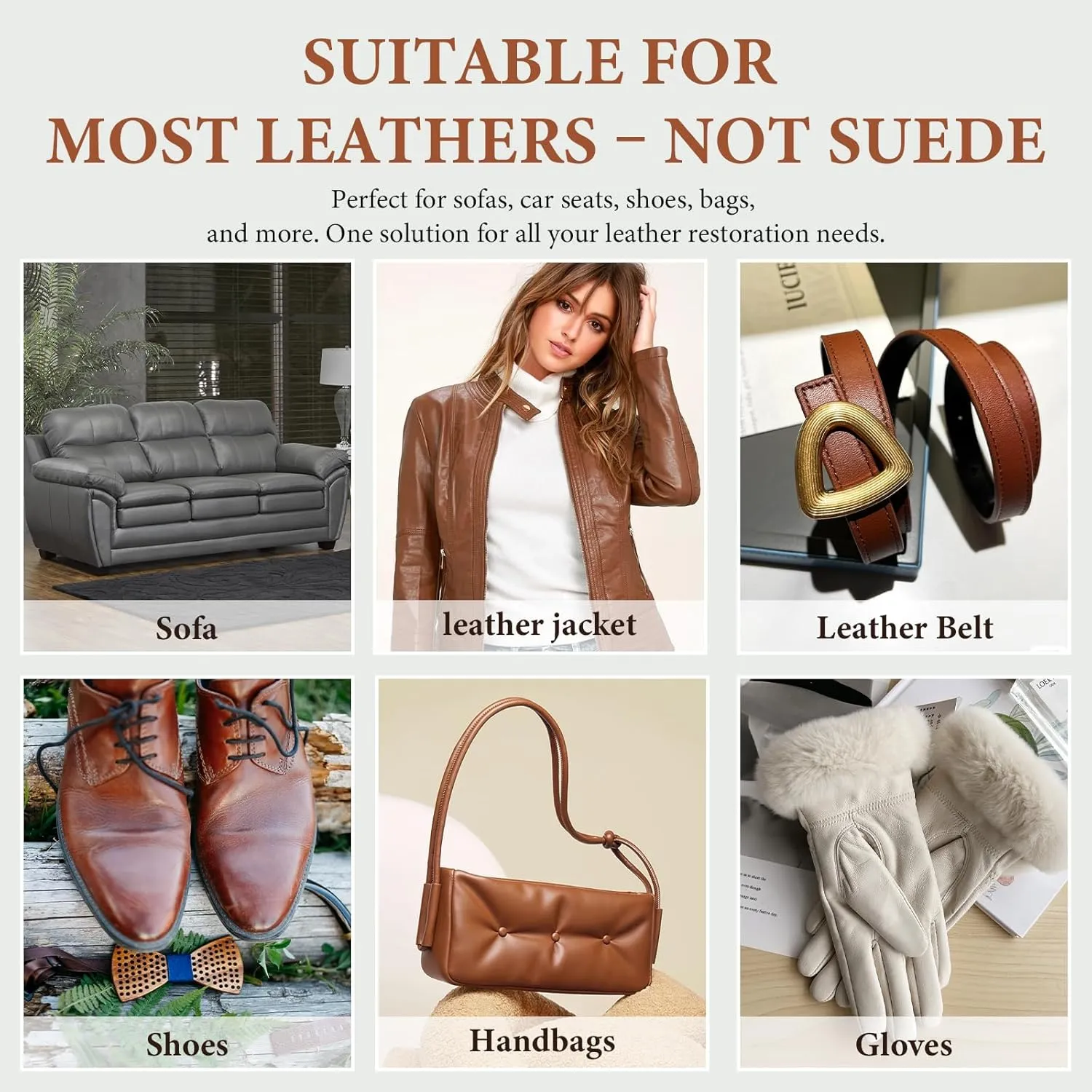 Leather Recoloring Balm Leather Color Restorer Scratch Repair Leather Paint for Furniture Couches Car Seats Shoes Bags Leather Dye and Scratched Leather with Leather Conditioner - Medium Brown