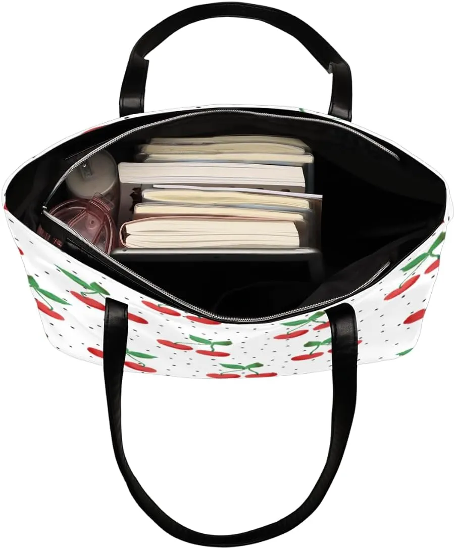 Leather Tote Bag for Women Fashion Shoulder Bag Purses and Handbags Large Capacity Satchel Bags for Work Travel