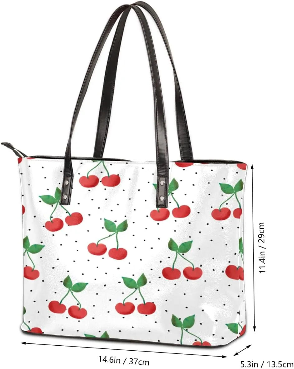 Leather Tote Bag for Women Fashion Shoulder Bag Purses and Handbags Large Capacity Satchel Bags for Work Travel