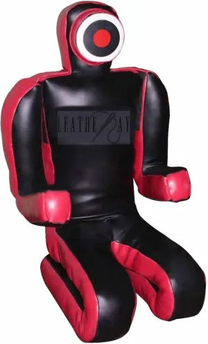 LEATHERAY MMA Jiu Jitsu Grappling Dummy Judo Punching Bag,Brazilian Jiu Jitsu Dummy,Wrestling Grappling BJJ Dummy Black -Unfilled