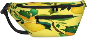 Lemon Citrus Fruits Crossbody Sling Bag for Women Men Crossbody Backpack with 4 Zipper Pockets Fanny Pack Shoulder Casual Daypack for Travel Running Hiking Cycling