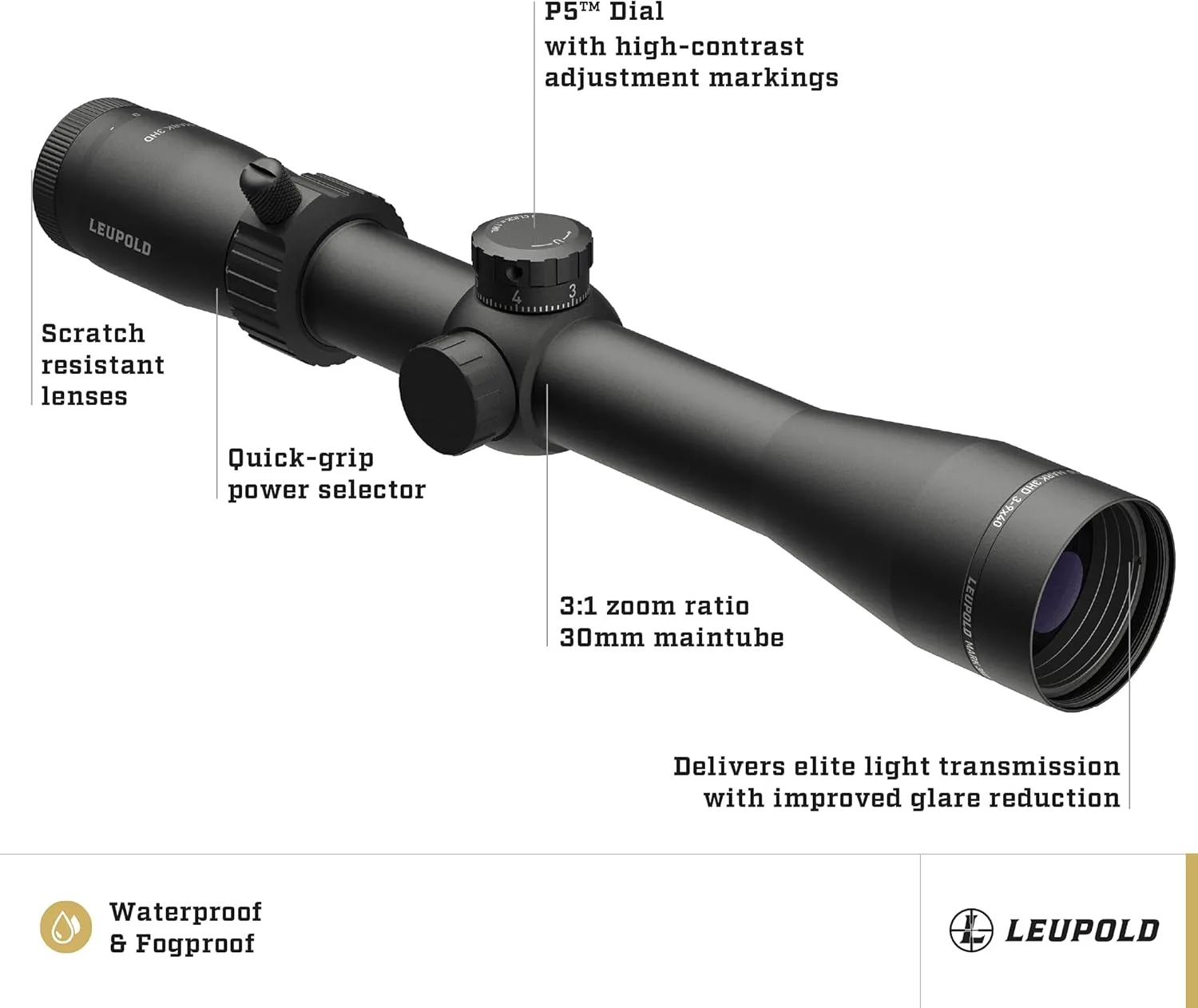 Leupold Mark 3HD 3-9x40mm Riflescope