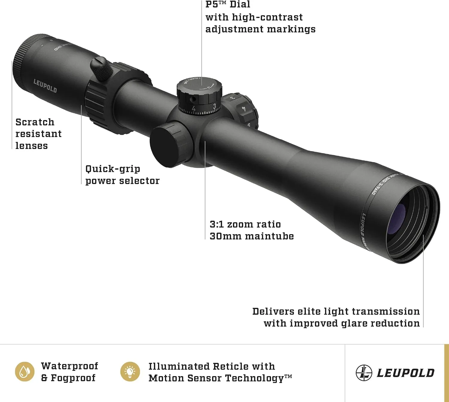 Leupold Mark 3HD 3-9x40mm Riflescope