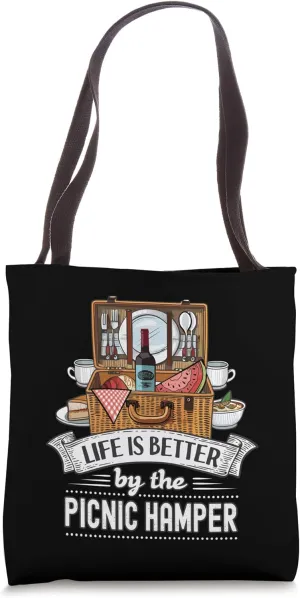 Life is Better Picnic Hamper Vintage Picnicking Outdoors Tote Bag