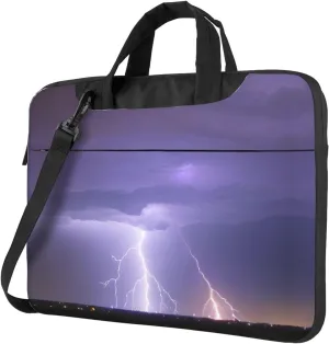 Lightning Storm Prints Laptop Bag - with Soft Interior, Multiple Pockets - Ideal for Men, Travel and Business