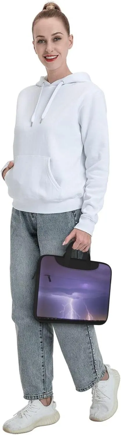 Lightning Storm Prints Laptop Bag - with Soft Interior, Multiple Pockets - Ideal for Men, Travel and Business