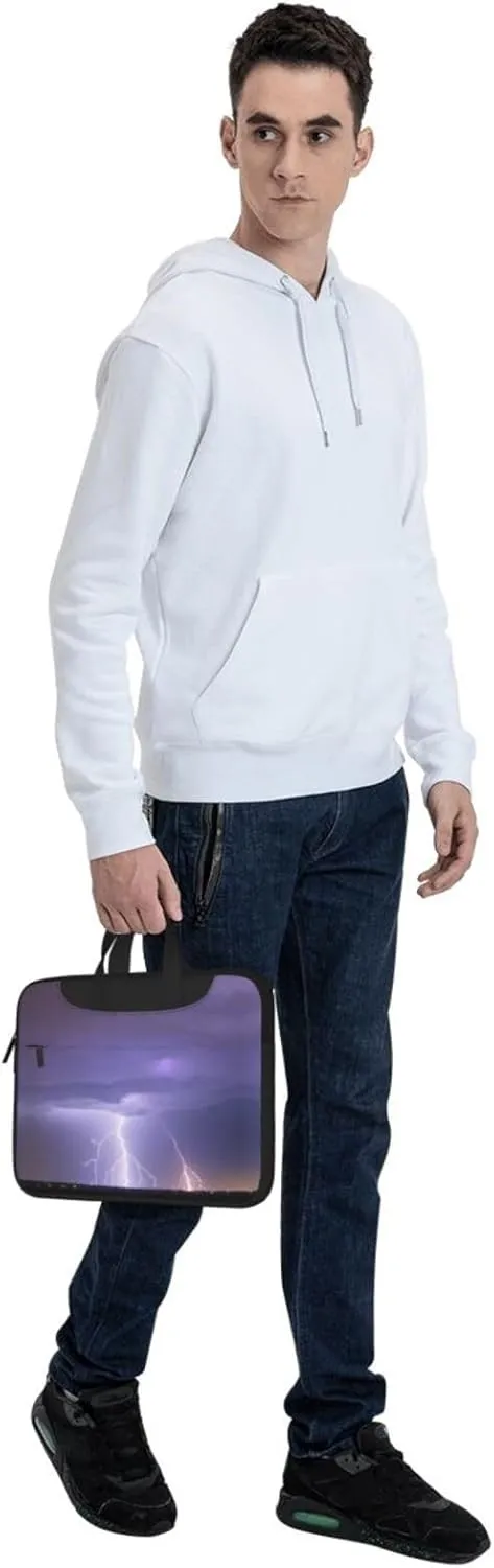 Lightning Storm Prints Laptop Bag - with Soft Interior, Multiple Pockets - Ideal for Men, Travel and Business