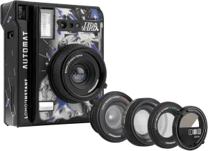 Lomography Lomo'Instant Automat Camera & Lenses, Jarb Edition, Instant Camera Compatible with Fujifilm Instax Mini Film