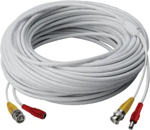 Lorex RG59 Power Accessory Cable, High Performance BNC Video Cable for Security Camera Systems, for Analog HD (CVI/TVI/AHD/MPX) or Analog (CVBS) Surveillance System, 60 feet (18m)