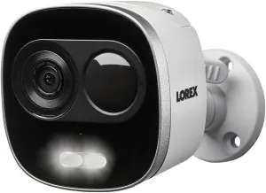 Lorex Weatherproof Indoor/Outdoor 4K Ultra HD Active Deterrence Security Camera, HD Camera w/Long Range Color Night Vision, 2- Way Talk, Motion Activated Lights, and Remote-Triggered Sirens