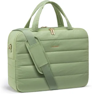 LOVEVOOK Laptop Bag For Women, 15.6 Inch Puffer Laptop Briefcase, Lightweight Work Bussiness Messenger Bag, Large Computer Shoulder Bag, Office, Travel, College, Teacher