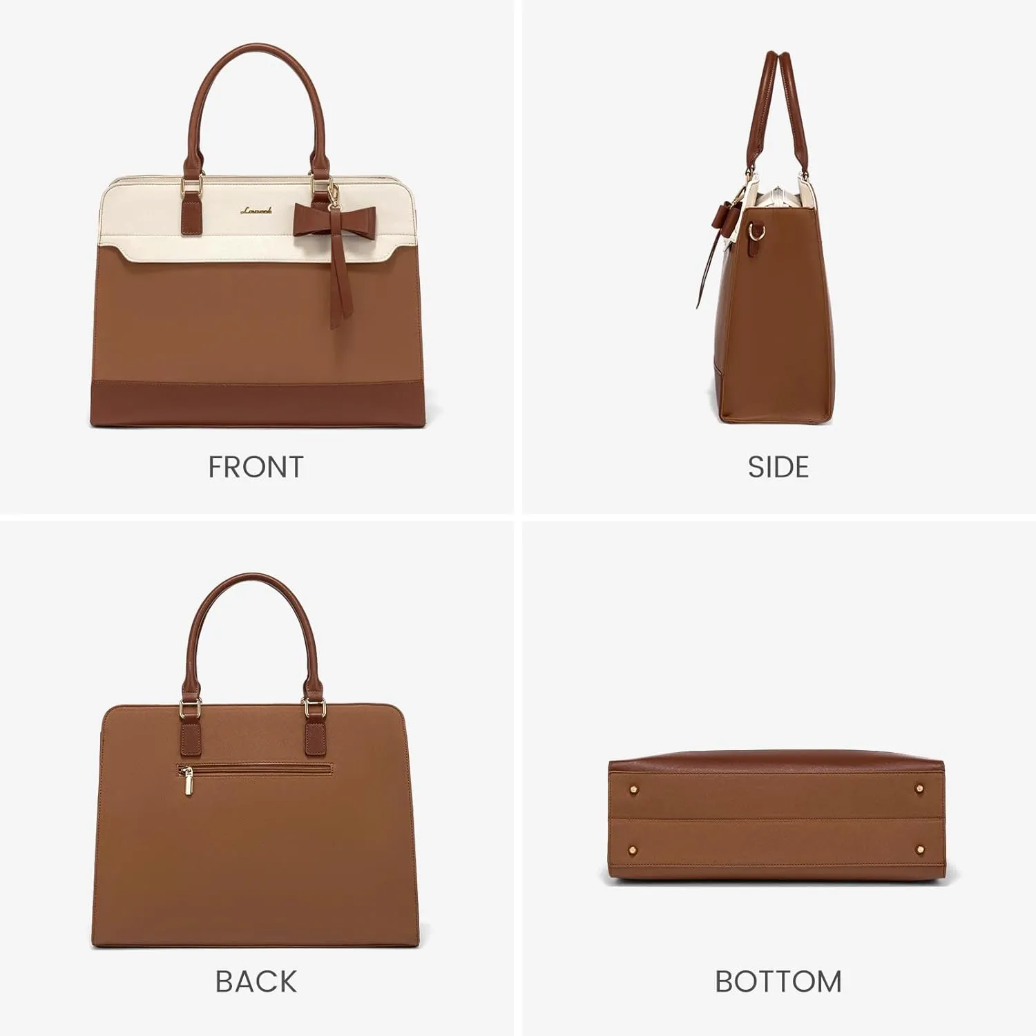LOVEVOOK Laptop Tote Bag for Women,Leather Work Bag, Waterproof Business Teacher Bag,Large Computer Handbag Purse Briefcase,Office Gifts for Women