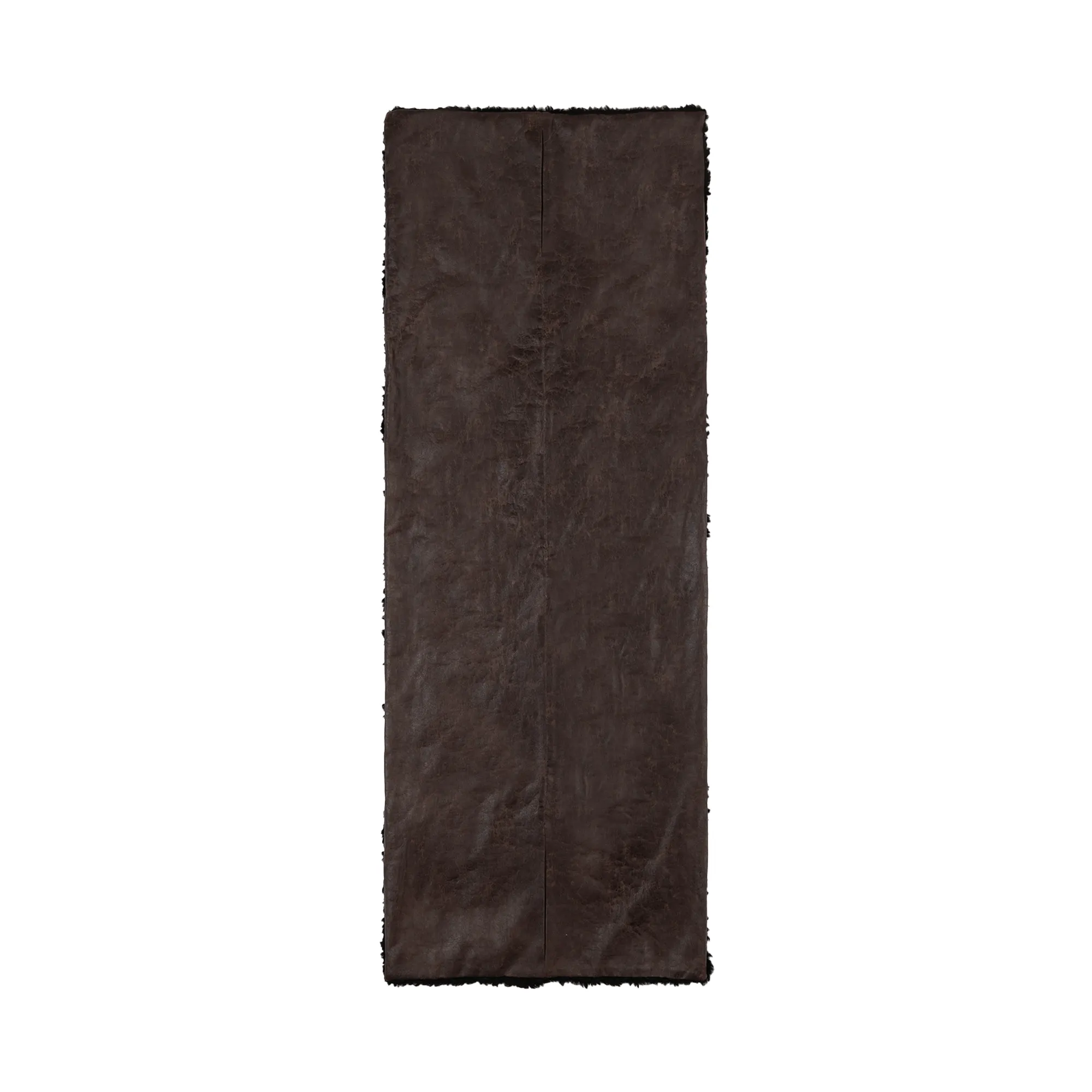 Low Classic Creased Leather Pocket Shawl Brown