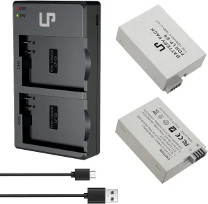 LP LP-E8 Battery Charger Pack, 2-Pack Battery & Dual Slot Charger, Compatible with Canon EOS Rebel T2i, T3i, T4i, T5i, 550D, 600D, 650D, 700D, Kiss X4, X5, X6i, X7i Cameras &More(Not for T2 T3 T4 T5)