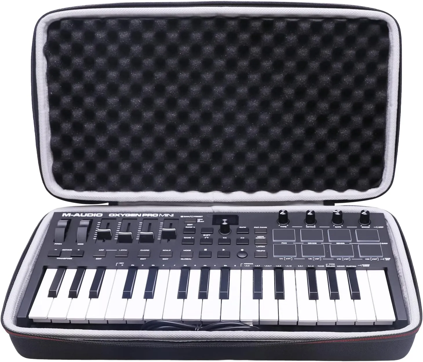 LTGEM Hard Case for M-Audio Oxygen Pro Mini – 32 Key USB MIDI Keyboard Controller