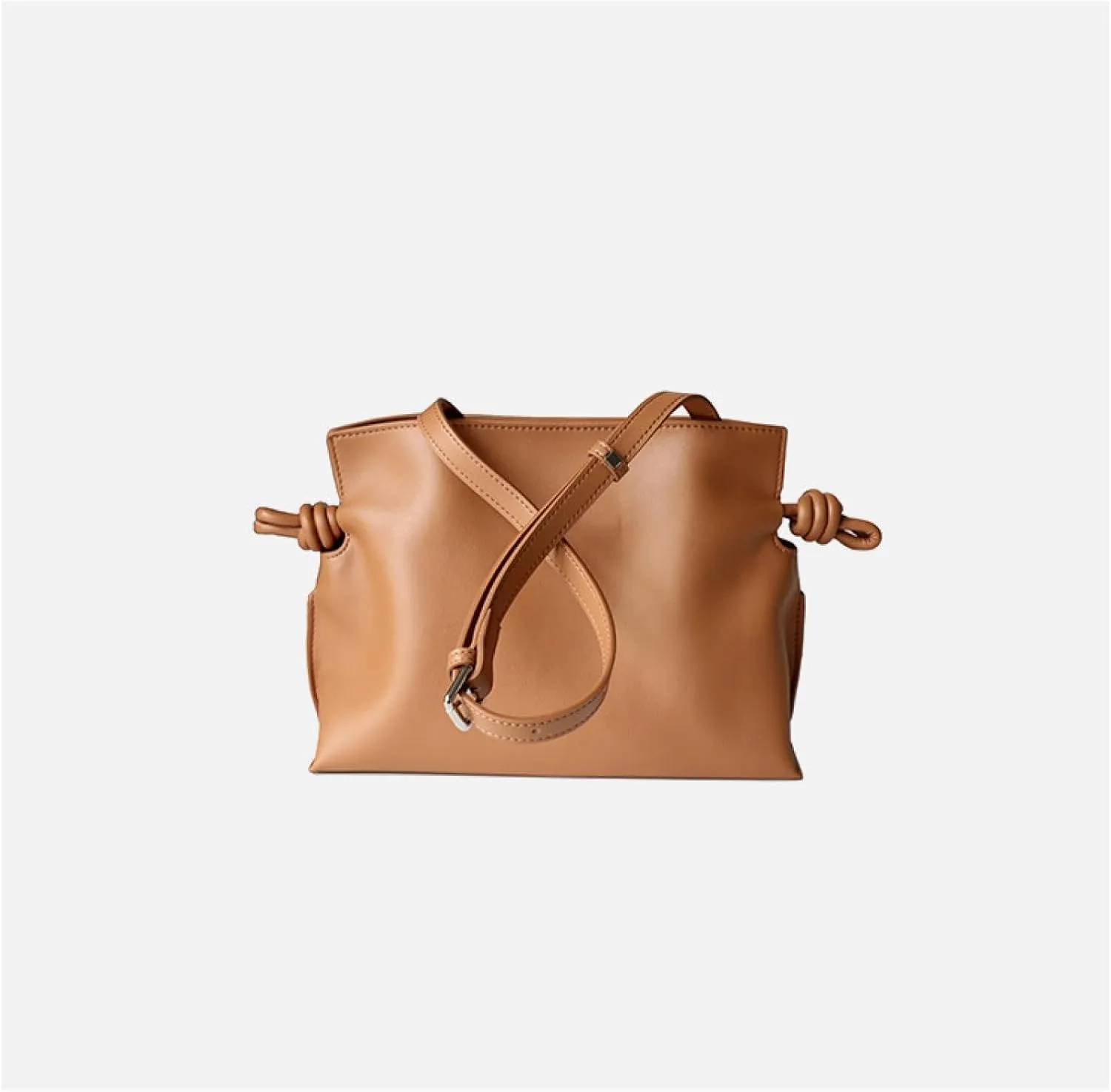 Lucky Leather Shoulder Drawstring Crossbody Drawstring Small Bag