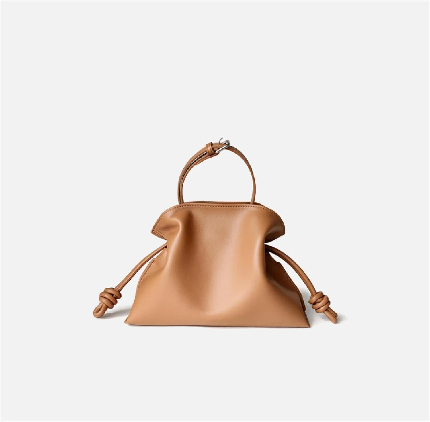 Lucky Leather Shoulder Drawstring Crossbody Drawstring Small Bag