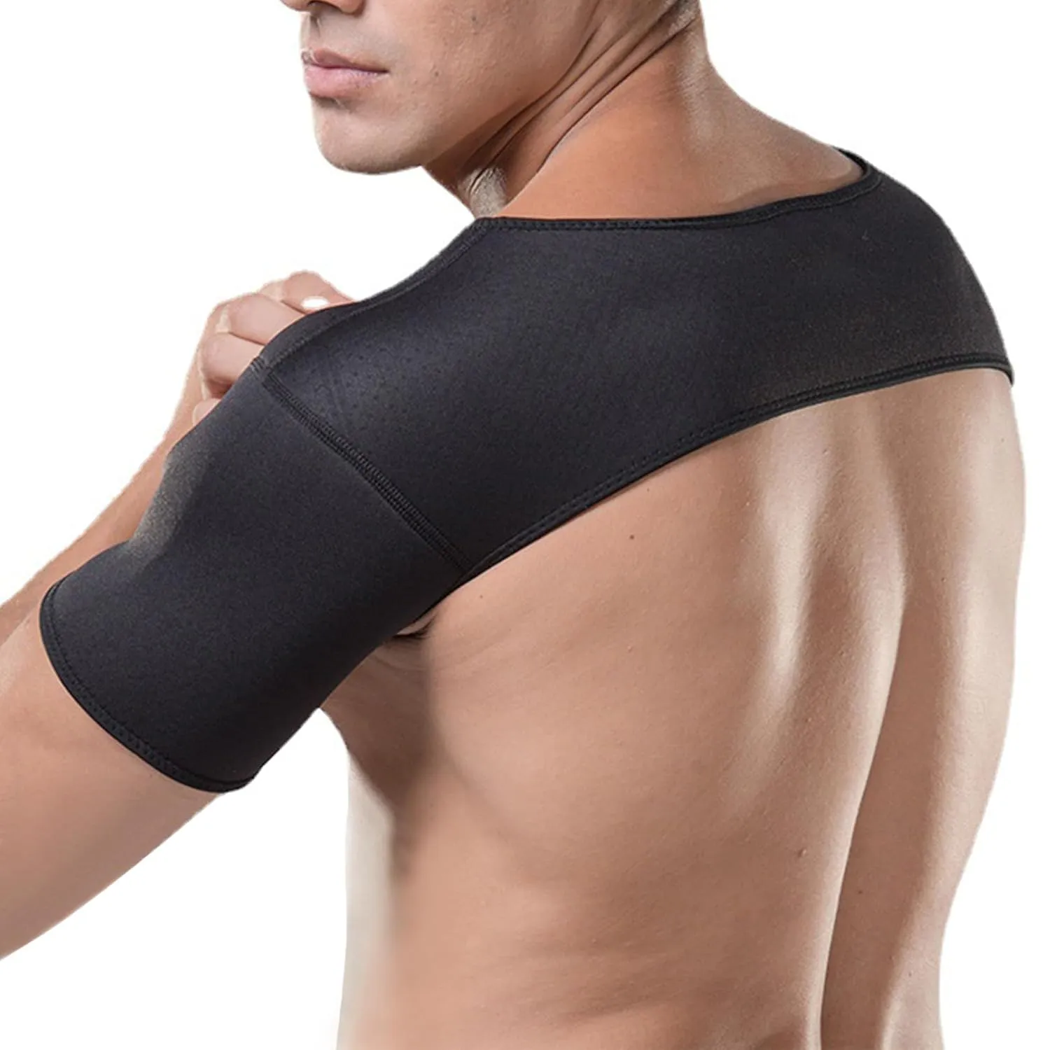 Luwint Double Shoulder Brace Shoulder Strap Chronic Tendinitis Pain Relief Breathable Protective Gear for Sport Workout Lifting (X-Large)