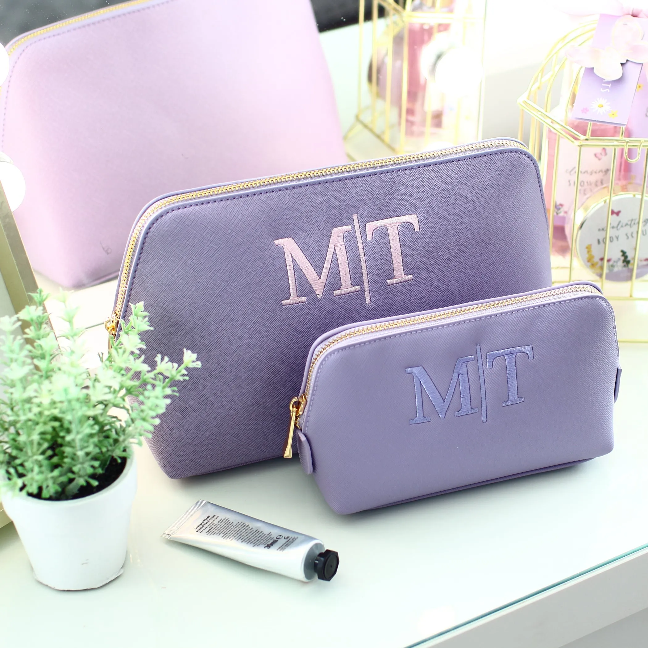 Luxury Cosmetic Bags - Initials **