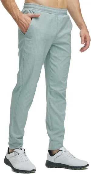 M MAELREG Mens Casual Pants with Zipper Pockets Water-Repellent Micro Fleece Lightweight Activewear Golf Pants for Men