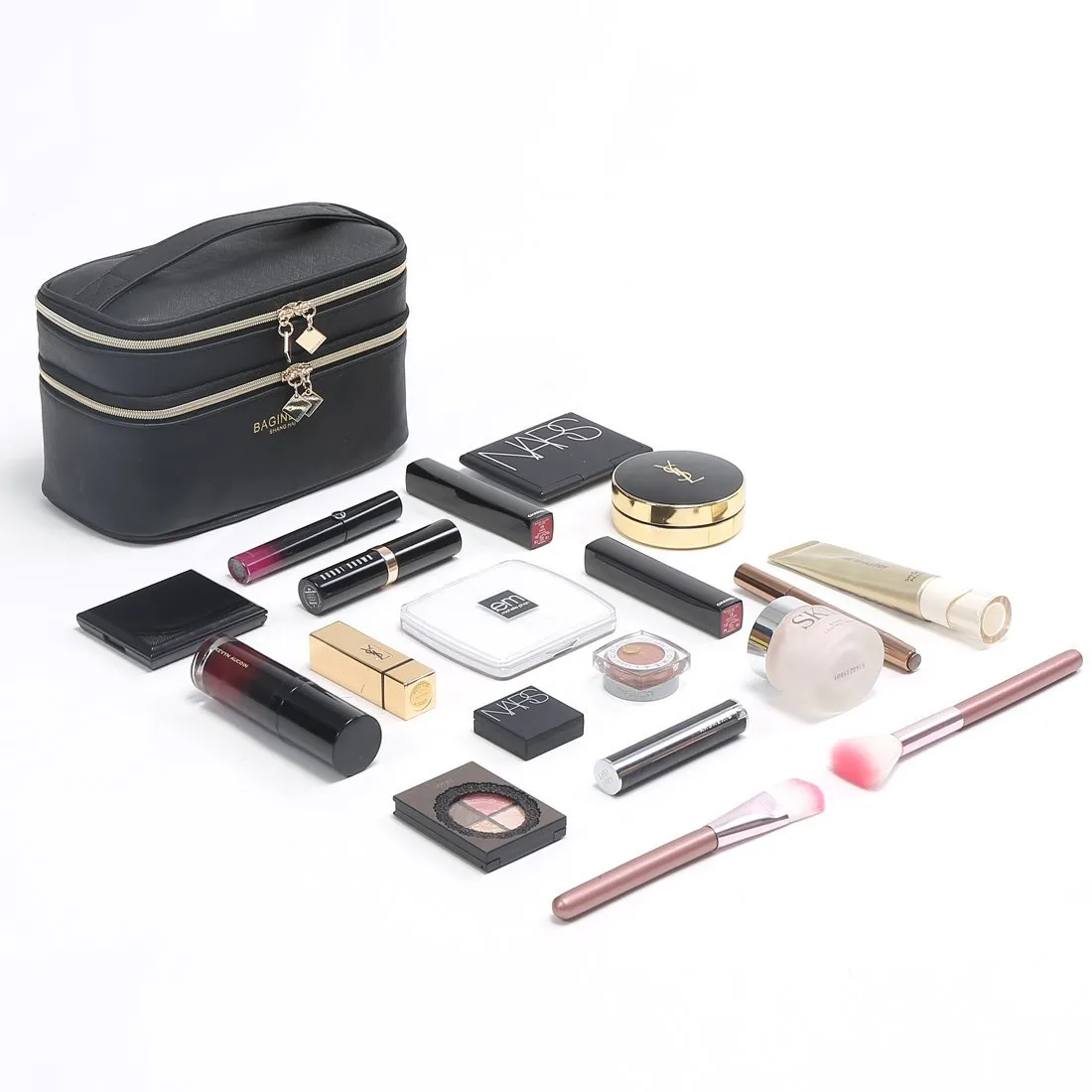 Makeup and Lipstick Train Case for Womens