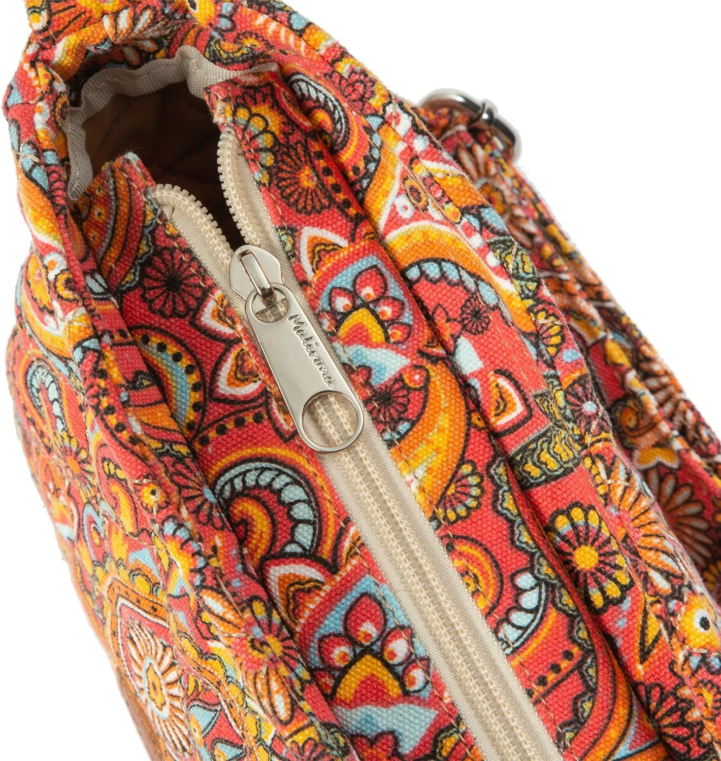 Malirona Women 's Durable Small Floral Crossbody Bag Canvas Messenger Handbag Multi Pocket Travel Satchel Purse